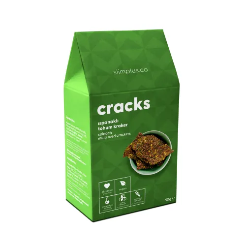 Ispanaklı Glutensiz Vegan Tohum Kraker Cracks 50gr